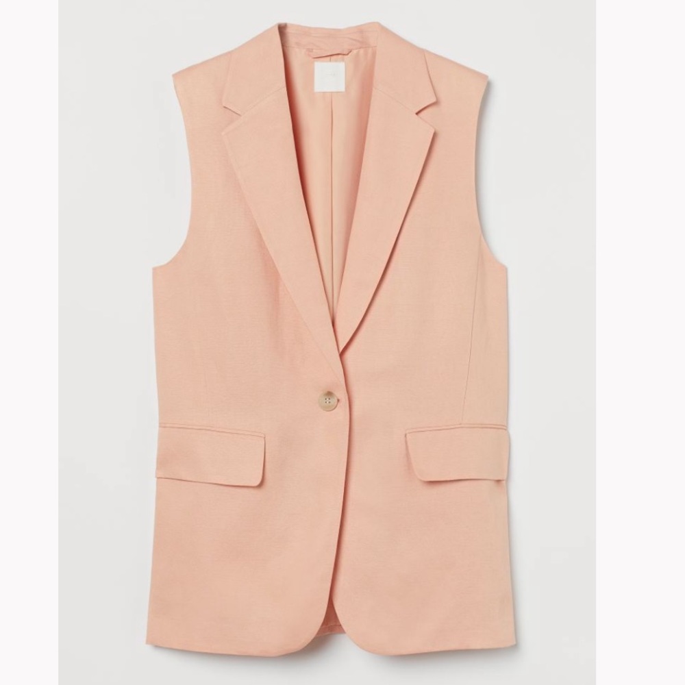 NWT H&M Apricot linen vest
